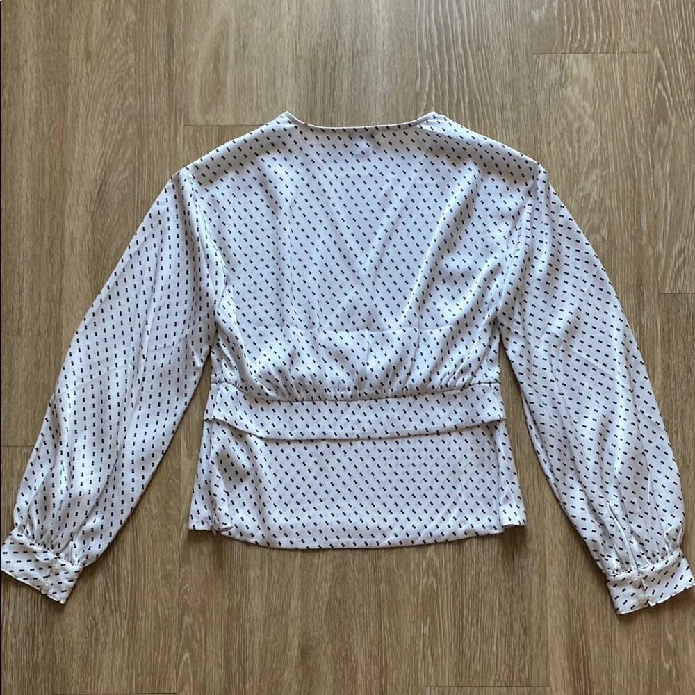 MOVING SALE - Express Printed Wrap Front Peplum Top - Picture 3 of 4